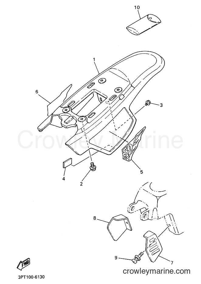 1996 Dirt Bike PW50 - PW50 (3PTJ) [010] - SIDE COVER