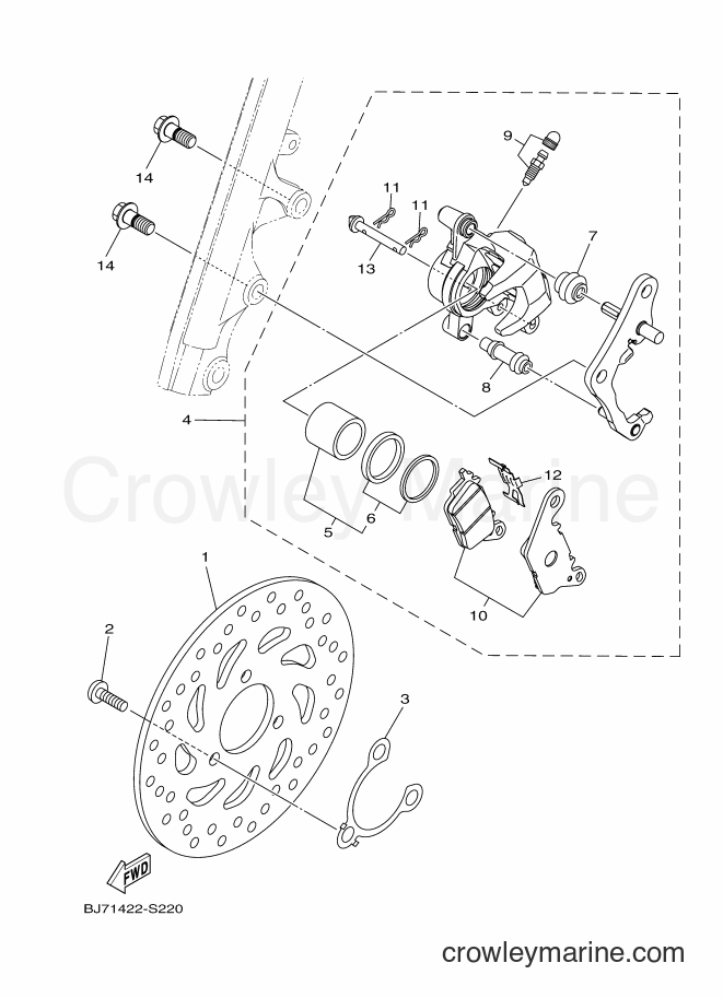 2017 Street Bike LNB125 - LNB125 (BJ71) [010] - FRONT BRAKE CALIPER