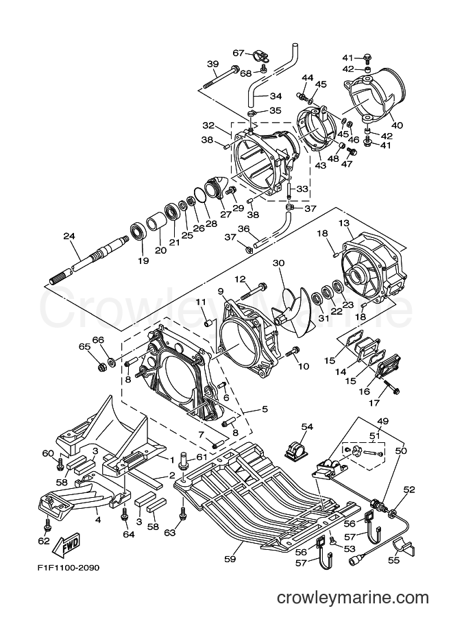 Yamaha Motors JET FOR F1F (60G1) [030] - JET UNIT 1