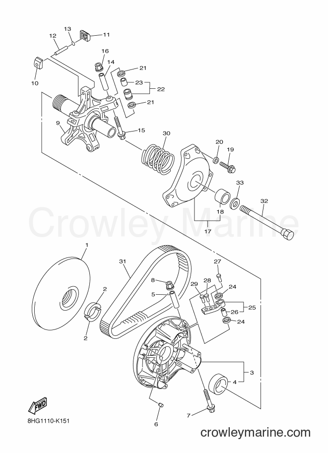 Yamaha Motors RX10ST2 (8HN4) [010] - PRIMARY SHEAVE