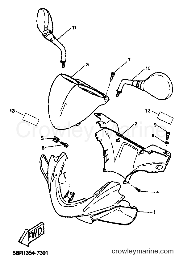 2001 Scooter YQ50 - YQ50 (5PU1) [020] - COWLING 1