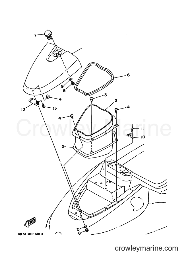 Yamaha Motors WB760X (GK5C) [010] - ENGINE HATCH 2