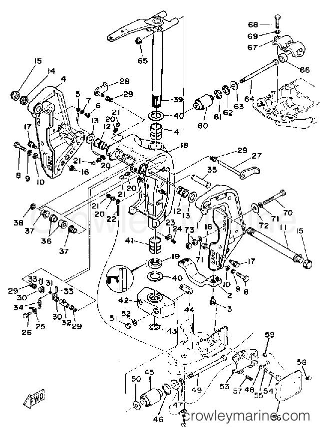 Yamaha Motors 200ETLF-JD - BRACKET 1