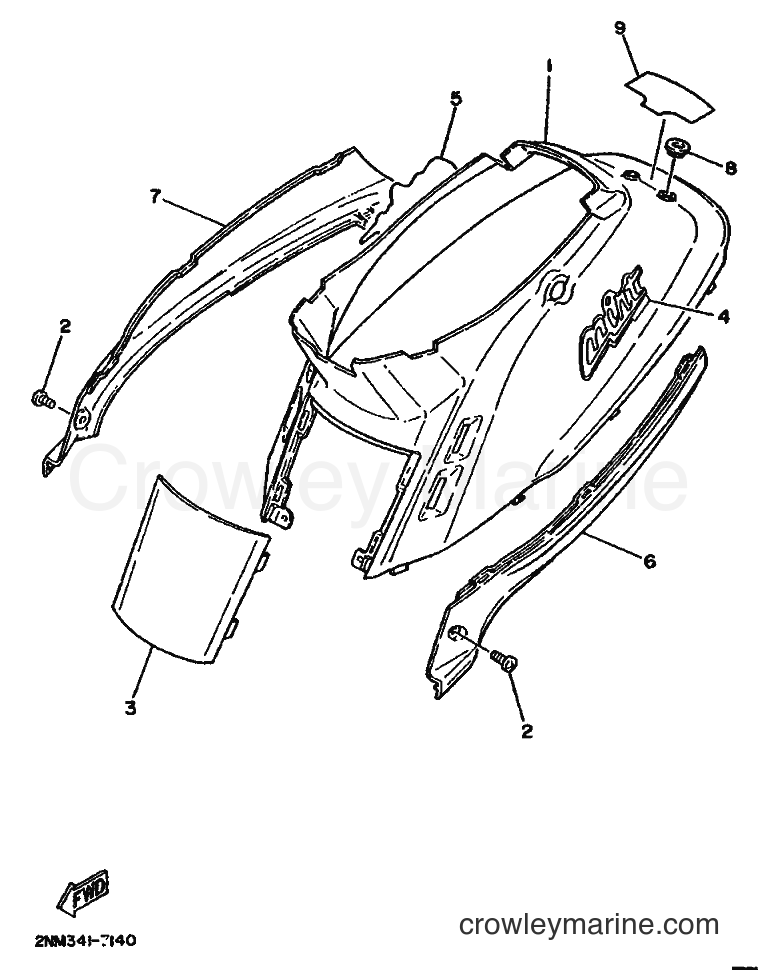 Yamaha Motors SH50 (3UV3) [999] - SIDE COVER & OIL TANK