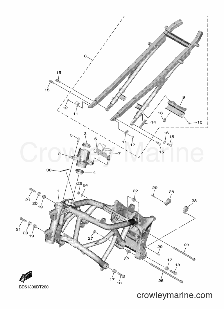 2018 Maxi-Scooter MXT850 - MXT850 (BD51) [010] - FRAME