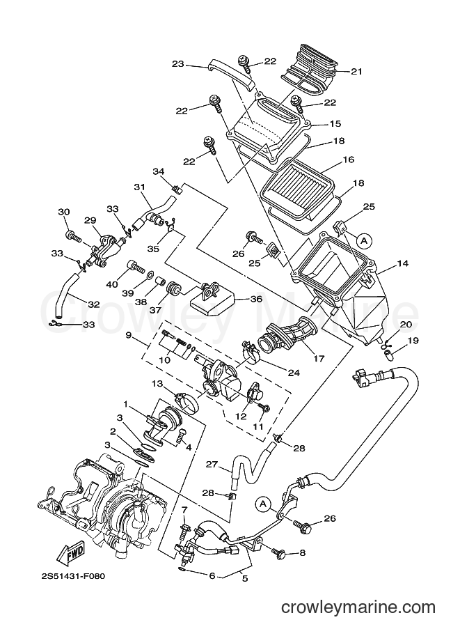 Yamaha Motors T135FI (5D66) [010] - INTAKE