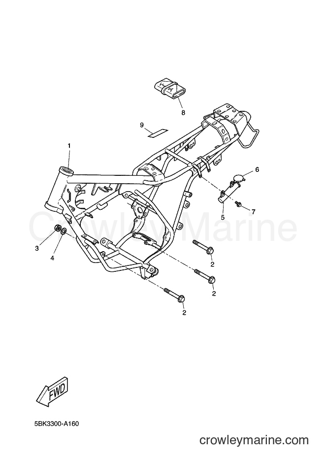 2002 Scooter DT50R - DT50R (5BK3) [020] - FRAME
