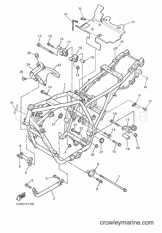 Yamaha Motors XJR1300 (5UXK) [010] - FRAME