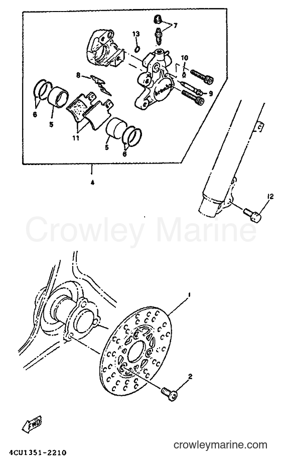 1994 Scooter YE50 - YE50 (4FW4) [999] - FRONT BRAKE