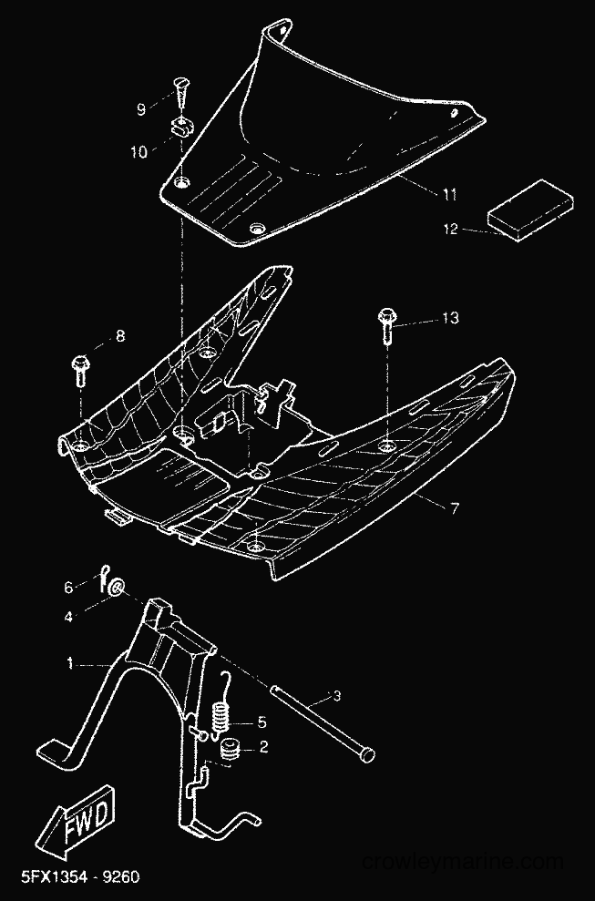 2000 Scooter CW50RS - CW50RS (5FXF) [010] - STAND & FOOTREST