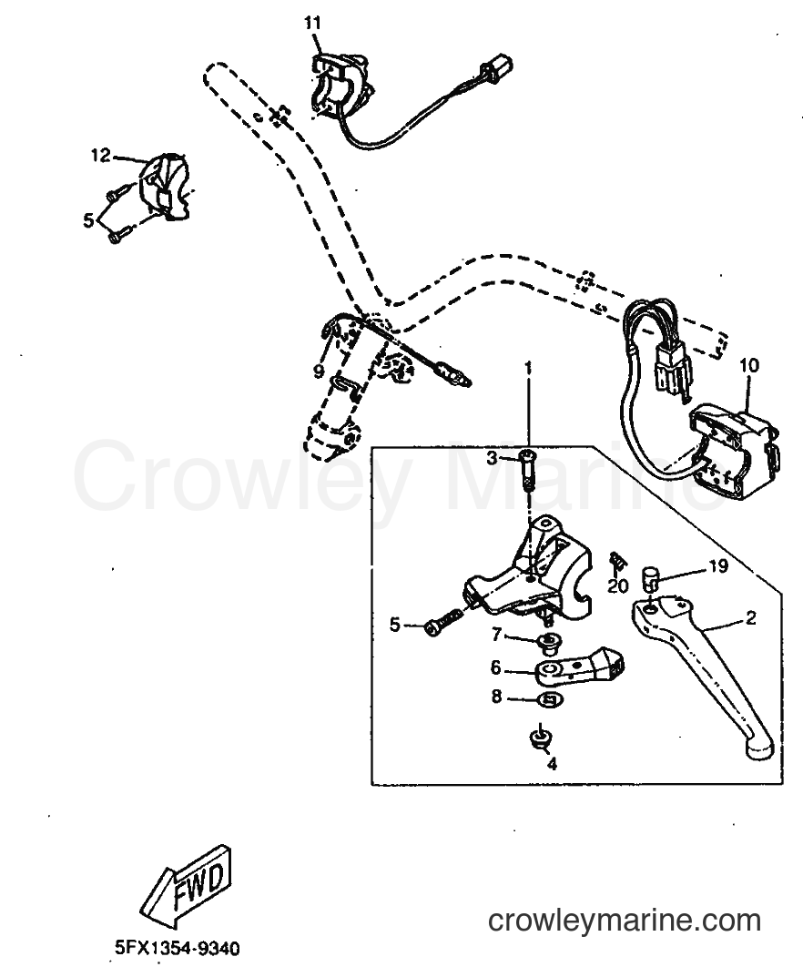 1999 Scooter CW50RS - CW50RS (5JK1) [010] - HANDLE SWITCH & LEVER