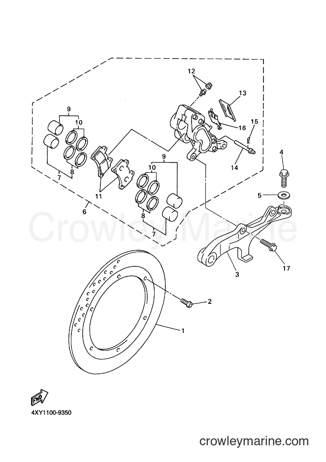 2008 Cruiser XVZ13TFS - XVZ13TFS (2C9M) [010] - REAR BRAKE CALIPER