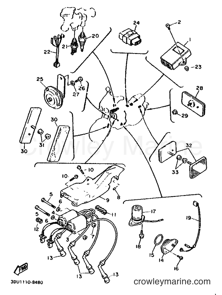 1988 Sport Bike FZR1000 - FZR1000 (3DV1) [010] - ELECTRICAL 1