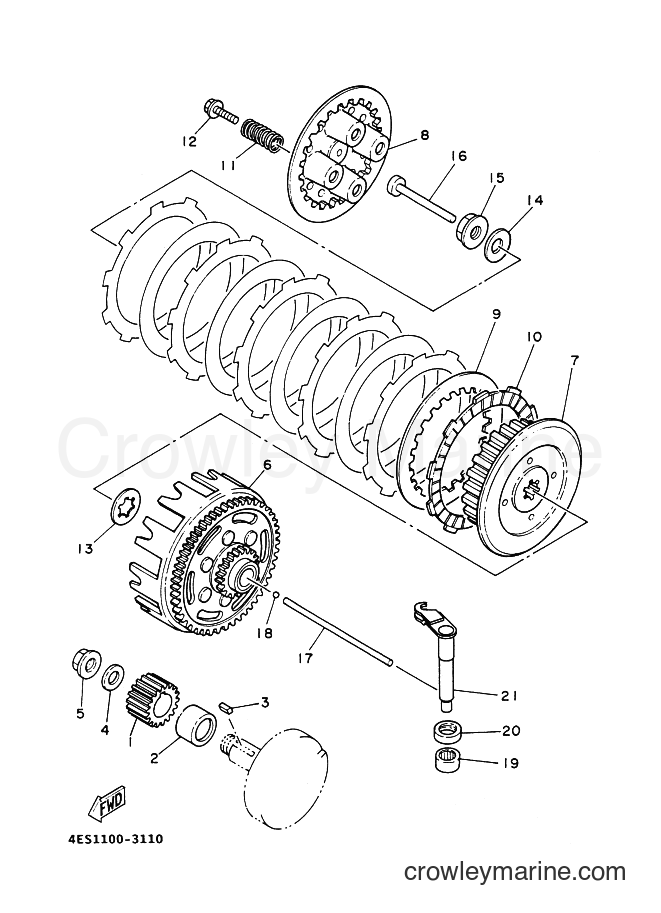 1994 Dirt Bike YZ80 - YZ80 (4ES3) [020] - CLUTCH