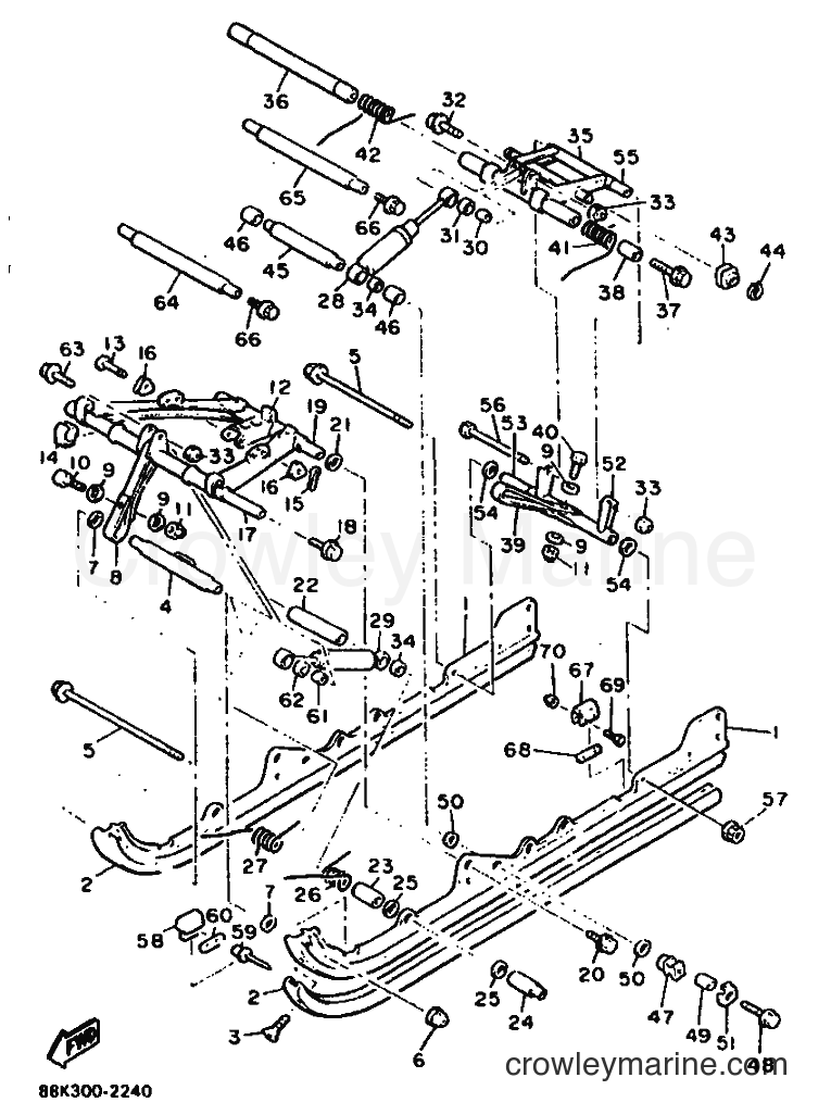 1992 Snowmobile VT480TF - VT480TF (88K2) [010] - TRACK SUSPENSION 2