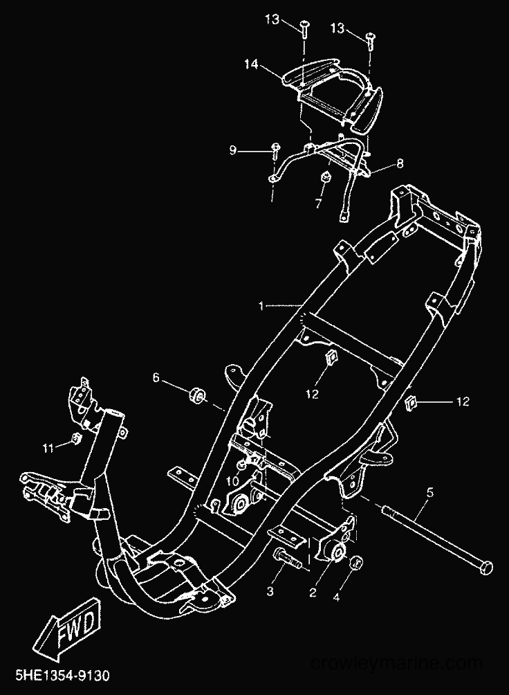 1999 Scooter YQ50L - YQ50L (5HED) [010] - FRAME