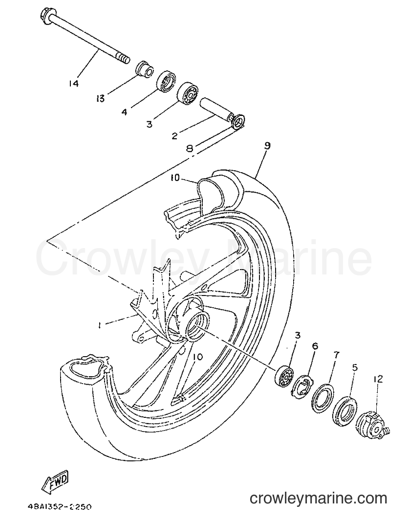 1996 Scooter TZR50 - TZR50 (4YV1) [999] - FRONT WHEEL