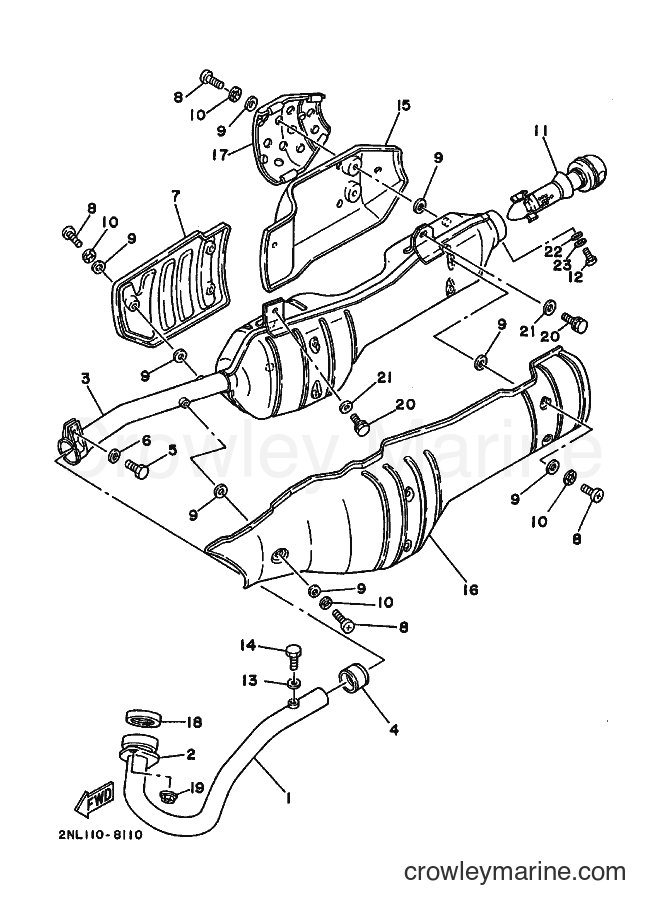 1988 ATV YFP350 - YFP350 (2TX0) [010] - EXHAUST
