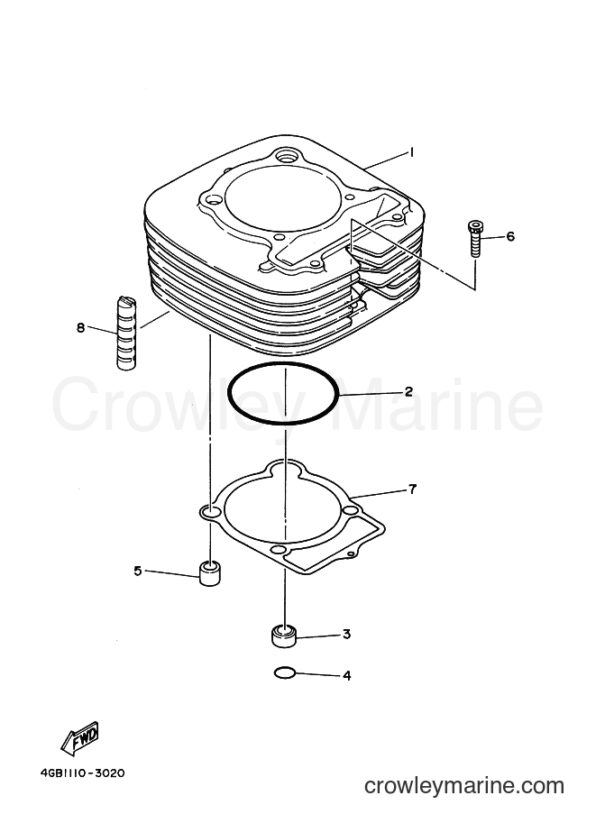 1994 ATV YFM400FW - YFM400FW (4GB5) [010] - CYLINDER