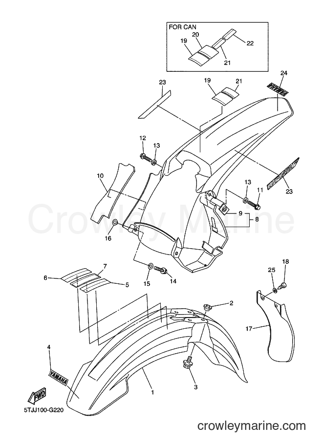2008 Dirt Bike WR450F - WR450F (5TJK) [010] - FENDER