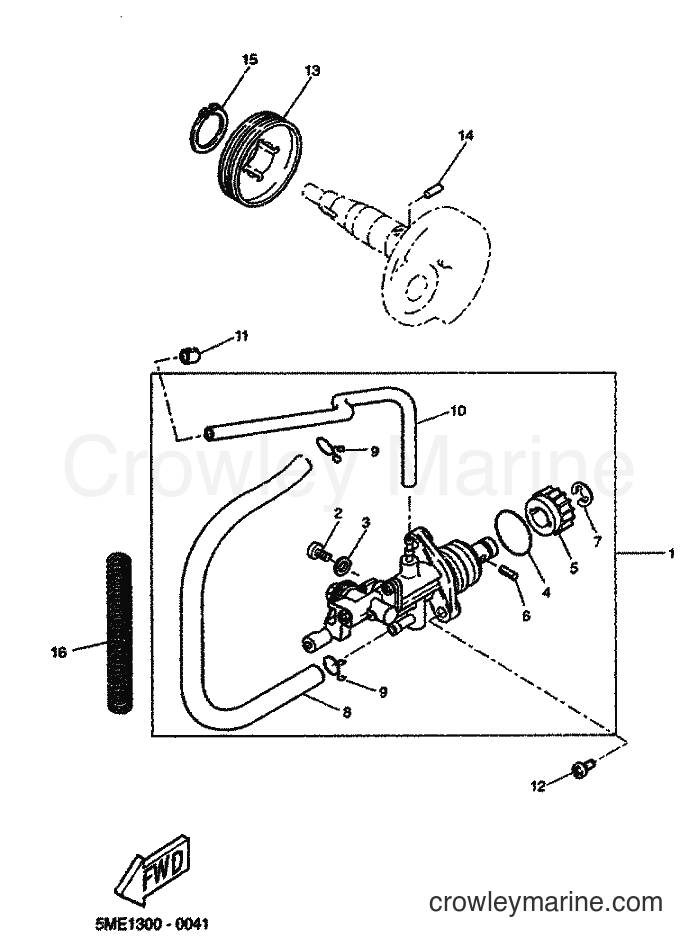 2001 Scooter YQ100 - YQ100 (5ME4) [030] - OIL PUMP
