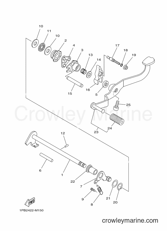 2015 Scooter T115FSEC - T115FSEC (1PB8) [010] - SHIFT SHAFT