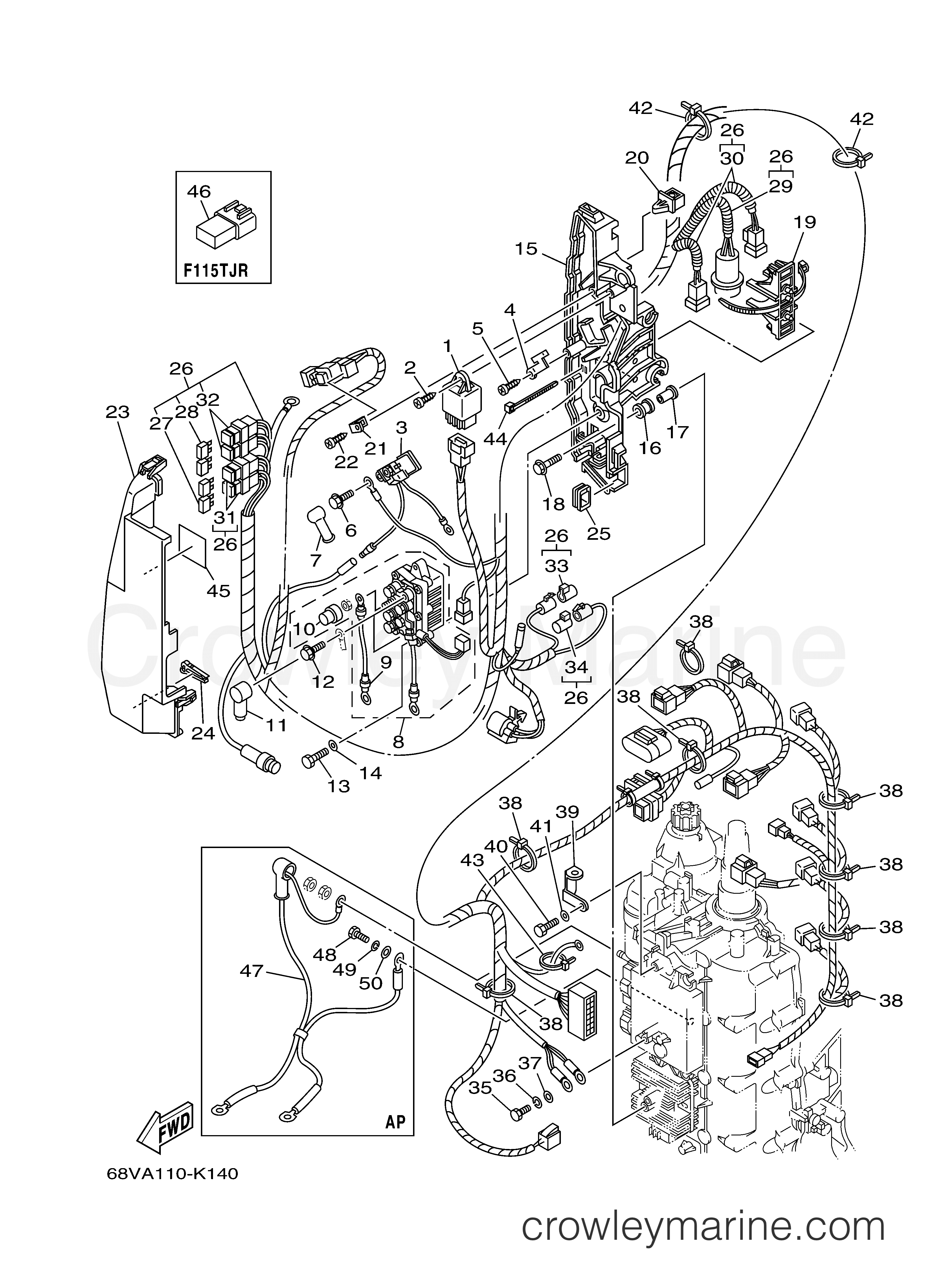 Yamaha Motors F115TXR - ELECTRICAL 2 (PRD 0510 LATER)