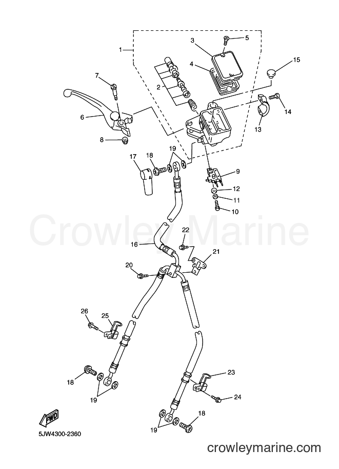 2002 Sport Bike FJR1300 - FJR1300 (5JW4) [110] - FRONT MASTER CYLINDER