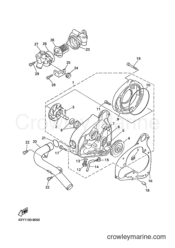 2012 Cruiser XVZ13TFS - XVZ13TFS (1BM9) [010] - WATER PUMP