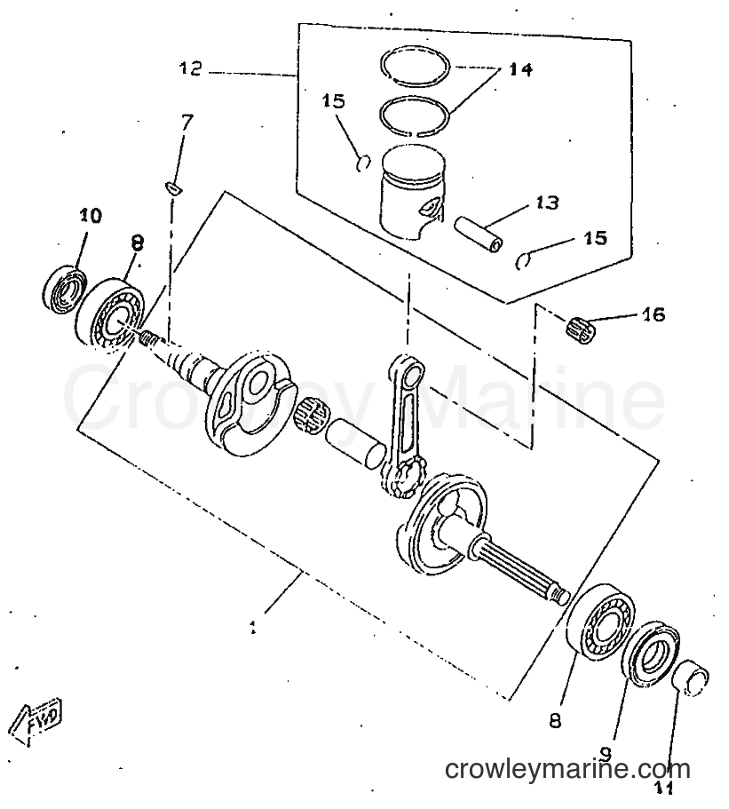 1998 Scooter CW50RSP - CW50RSP (4URF) [010] - CRANKSHAFT & PISTON