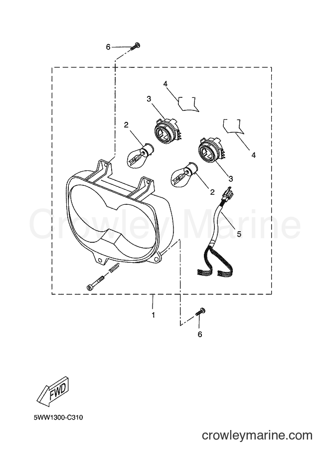 Yamaha Motors CW50N (2B7J) [010] - HEADLIGHT