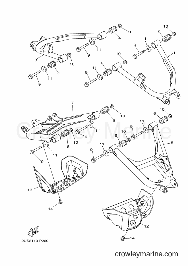 2015 ATV YXC700ES - YXC700ES (2USA) [010] - REAR ARM