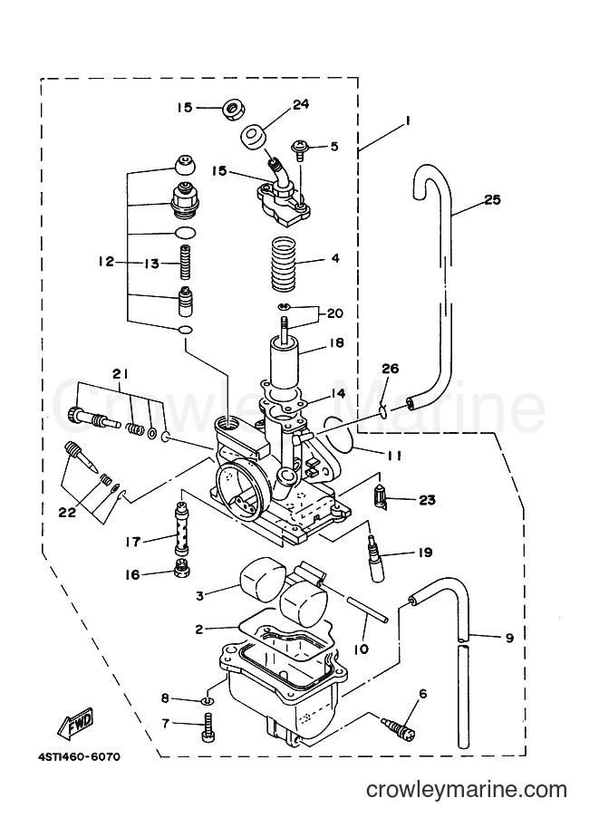 2002 Scooter T105E - T105E (5HU4) [010] - CARBURETOR