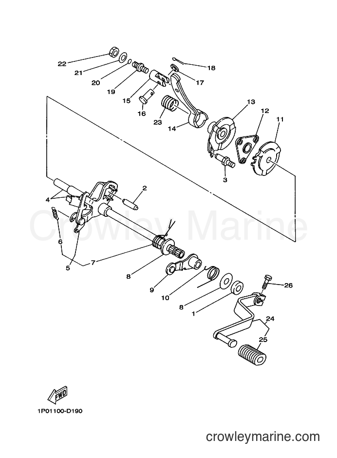 2007 ATV YFM250 - YFM250 (1P0B) [010] - SHIFT SHAFT