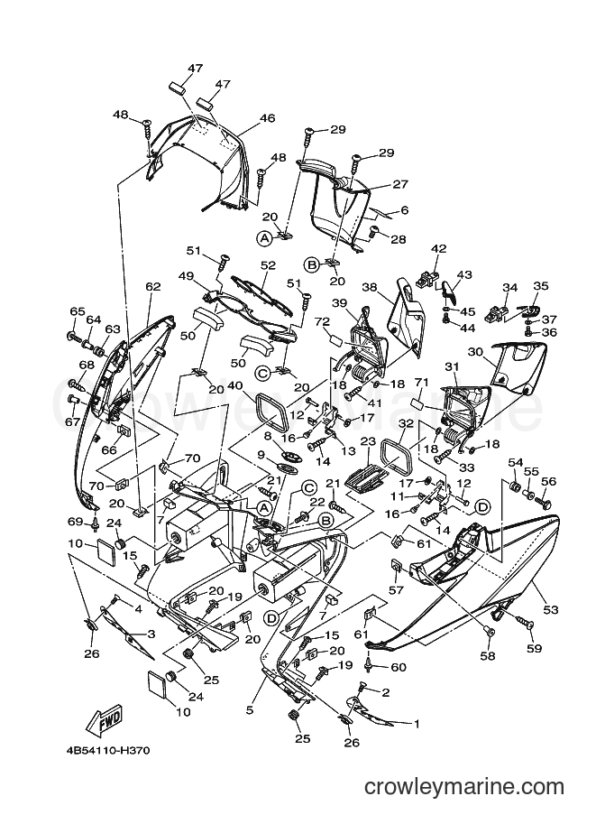 Yamaha Motors XP500 (4B54) [010] - LEG SHIELD