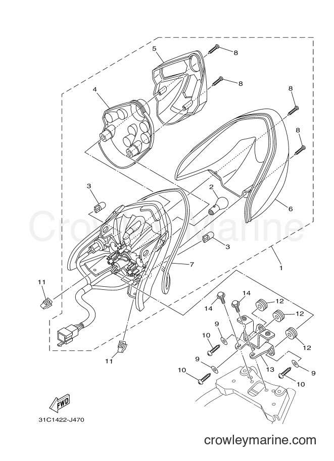 Yamaha Motors T115SEC (31C8) [010] - TAILLIGHT