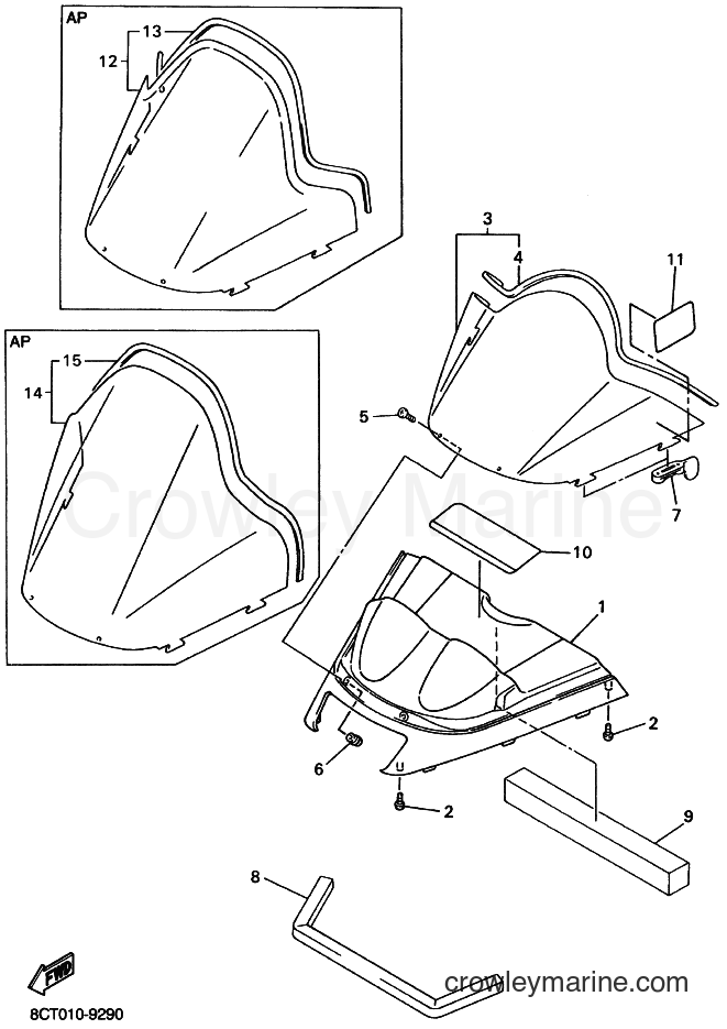 Yamaha Motors VX600SX (8EA1) [030] - WINDSHIELD