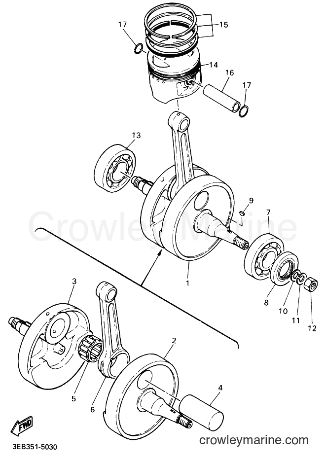 Yamaha Motors SR500 (3EB6) [999] - CRANKSHAFT & PISTON