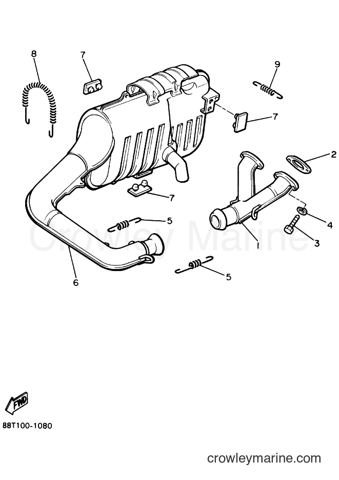 1991 Snowmobile VT480 - VT480 (88T1) [020] - EXHAUST