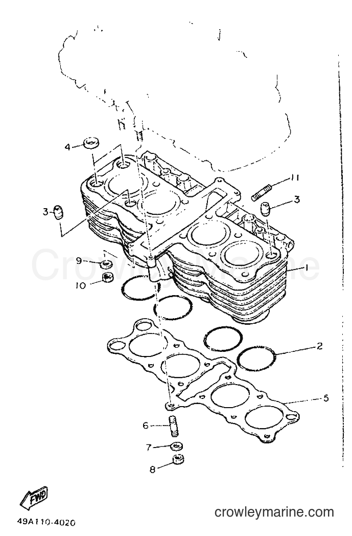 1990 Sport Bike FJ600 - FJ600 (3RC2) [010] - CYLINDER