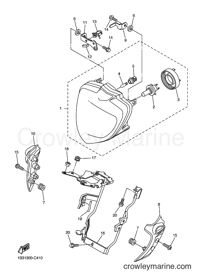 2004 Street Bike FZ6-N - FZ6-N (1B31) [080] - HEADLIGHT