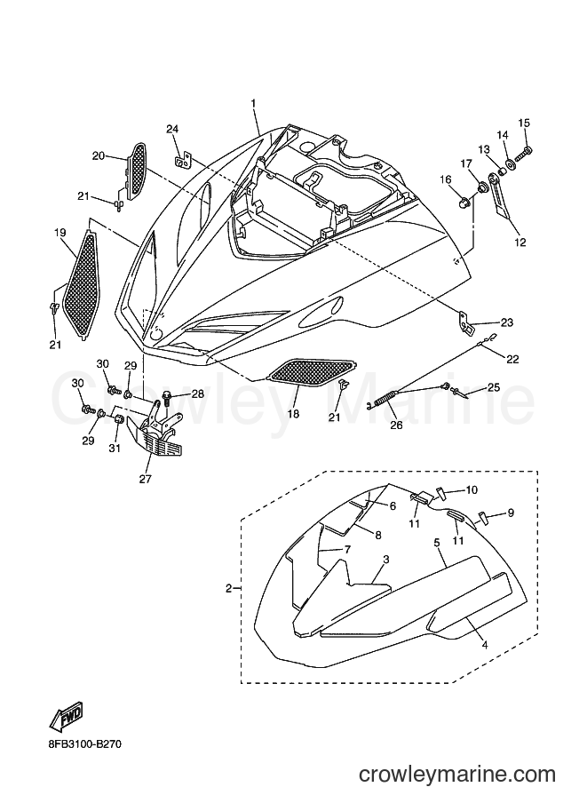 2003 Snowmobile SXV70ER - SXV70ER (8FB4) [010] - SHROUD