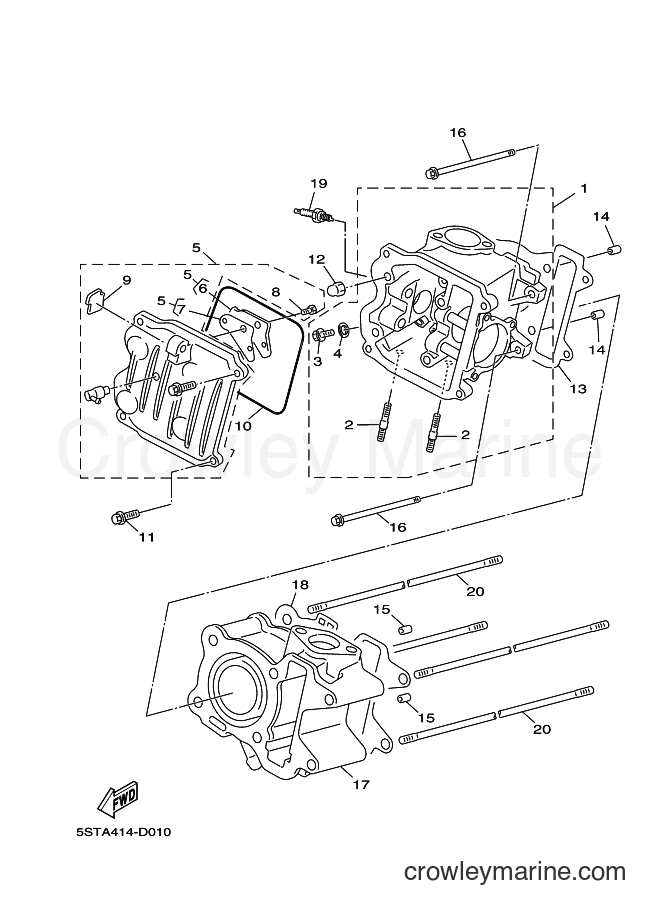 2008 Scooter XC50 - XC50 (3D16) [010] - CYLINDER HEAD