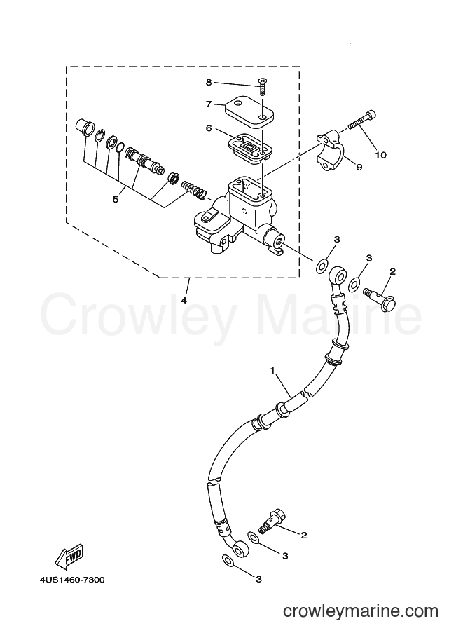 Yamaha Motors T105SE (5HUD) [010] - FRONT MASTER CYLINDER