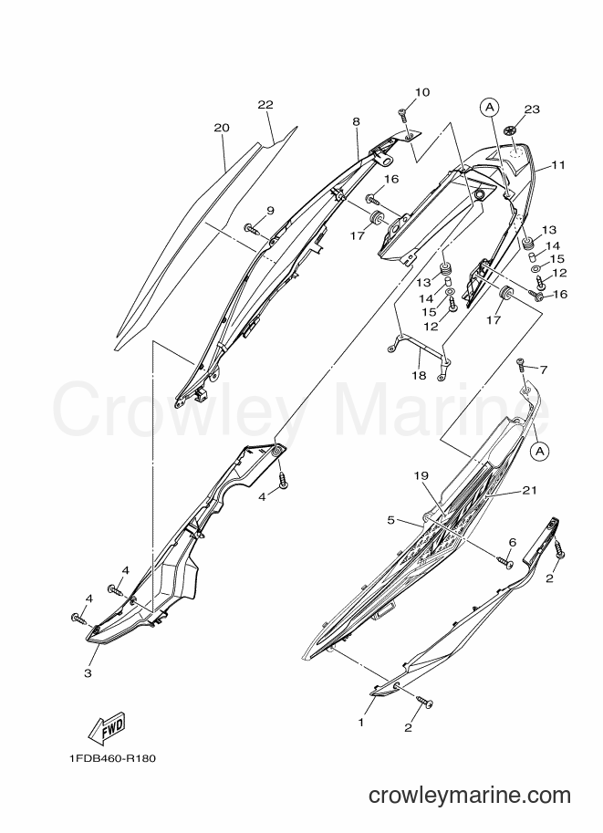 Yamaha Motors T115FLE (1FDC) [010] - SIDE COVER