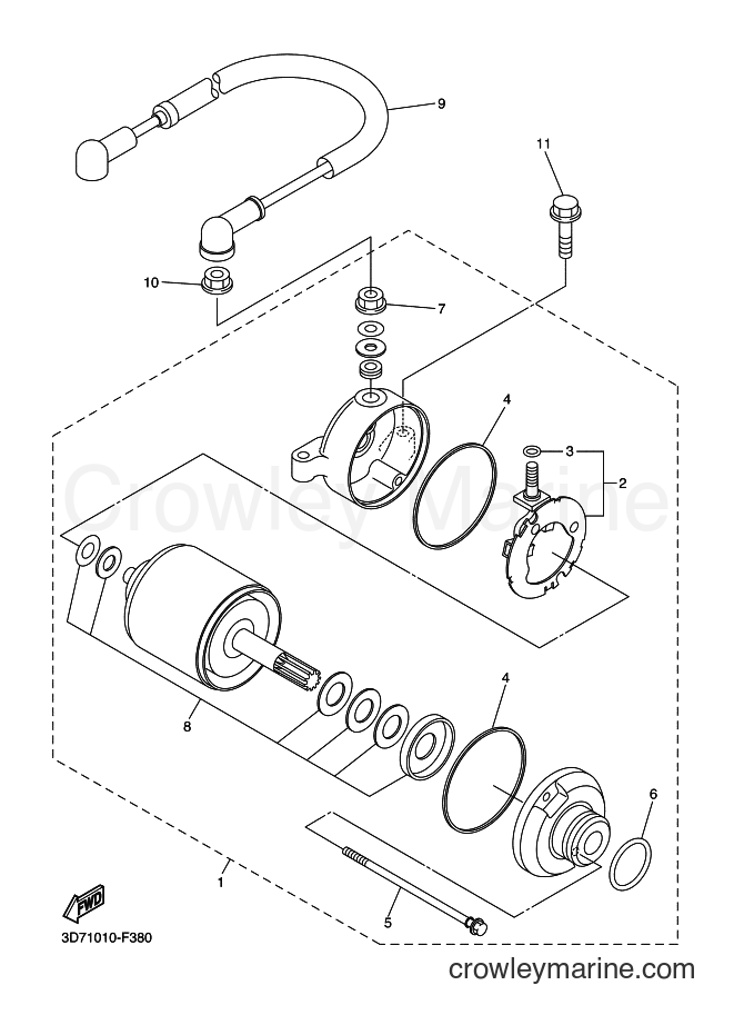 2010 Dirt Bike WR250X - WR250X (3D76) [010] - STARTING MOTOR