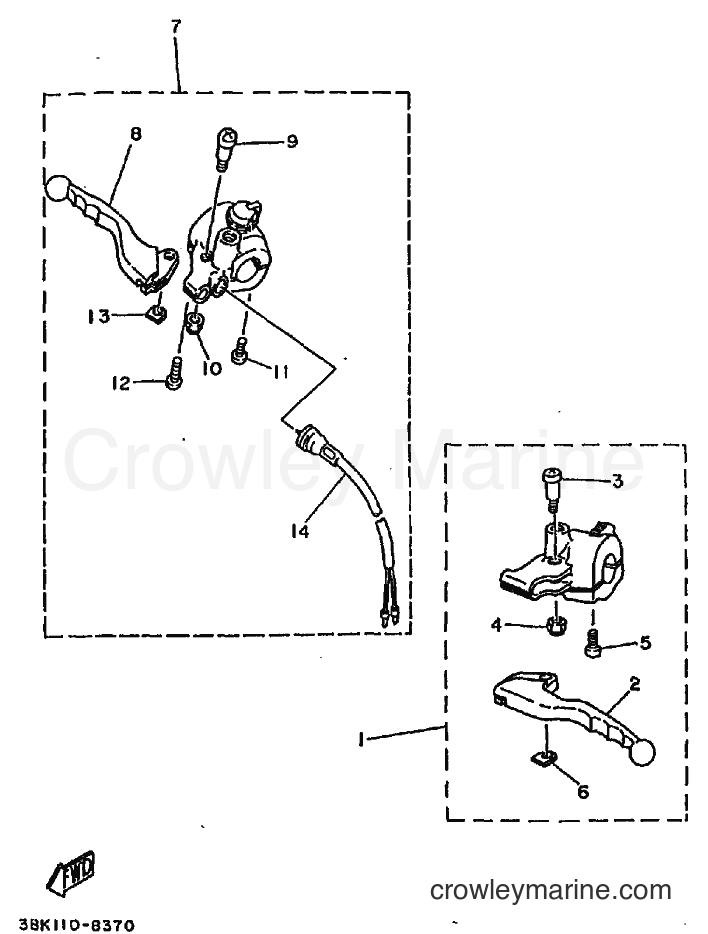 1994 Dirt Bike DT50LC - DT50LC (3BKA) [010] - HANDLE SWITCH & LEVER