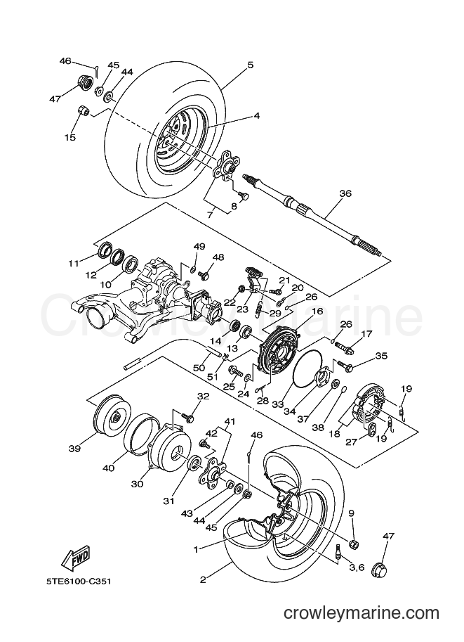 2004 ATV YFM400AN - YFM400AN (5VH6) [010] - REAR WHEEL
