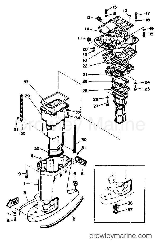 Yamaha Motors L130TXRP - UPPER CASING