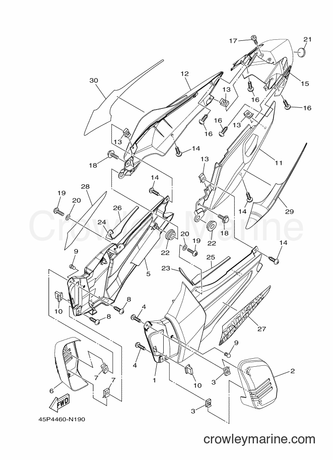 2014 Street Bike AC150B - AC150B (45P4) [010] - SIDE COVER